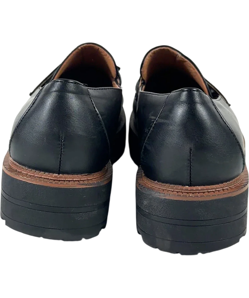 Lipsy Black Tassel Chunky Slip On Loafer, size UK 8 EU 41 👠 — back