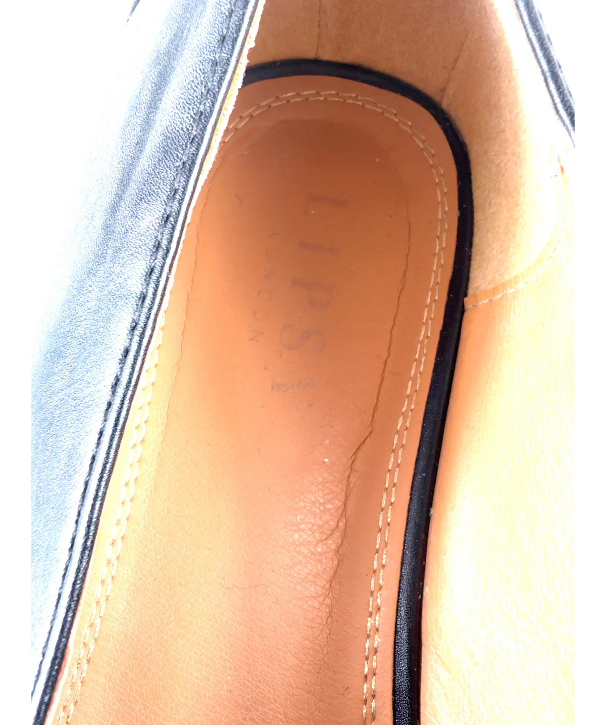 Lipsy Black Tassel Chunky Slip On Loafer, size UK 8 EU 41 👠 — care label