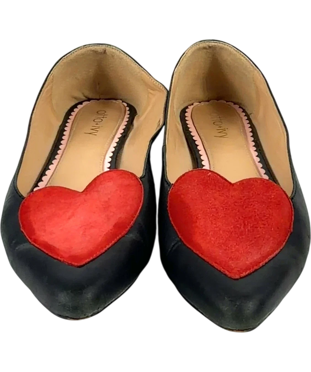 Otto + Ivy Black Rosie Flat, size UK 9.5 EU 42.5 👠 — detail