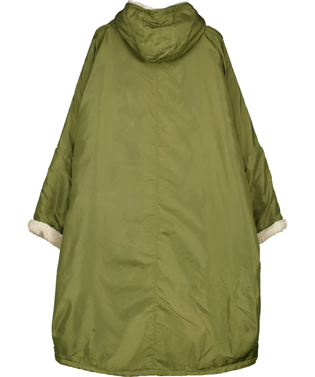 Next Green Active Swim Shower Resistant Changing Robe, size UK 22 — back