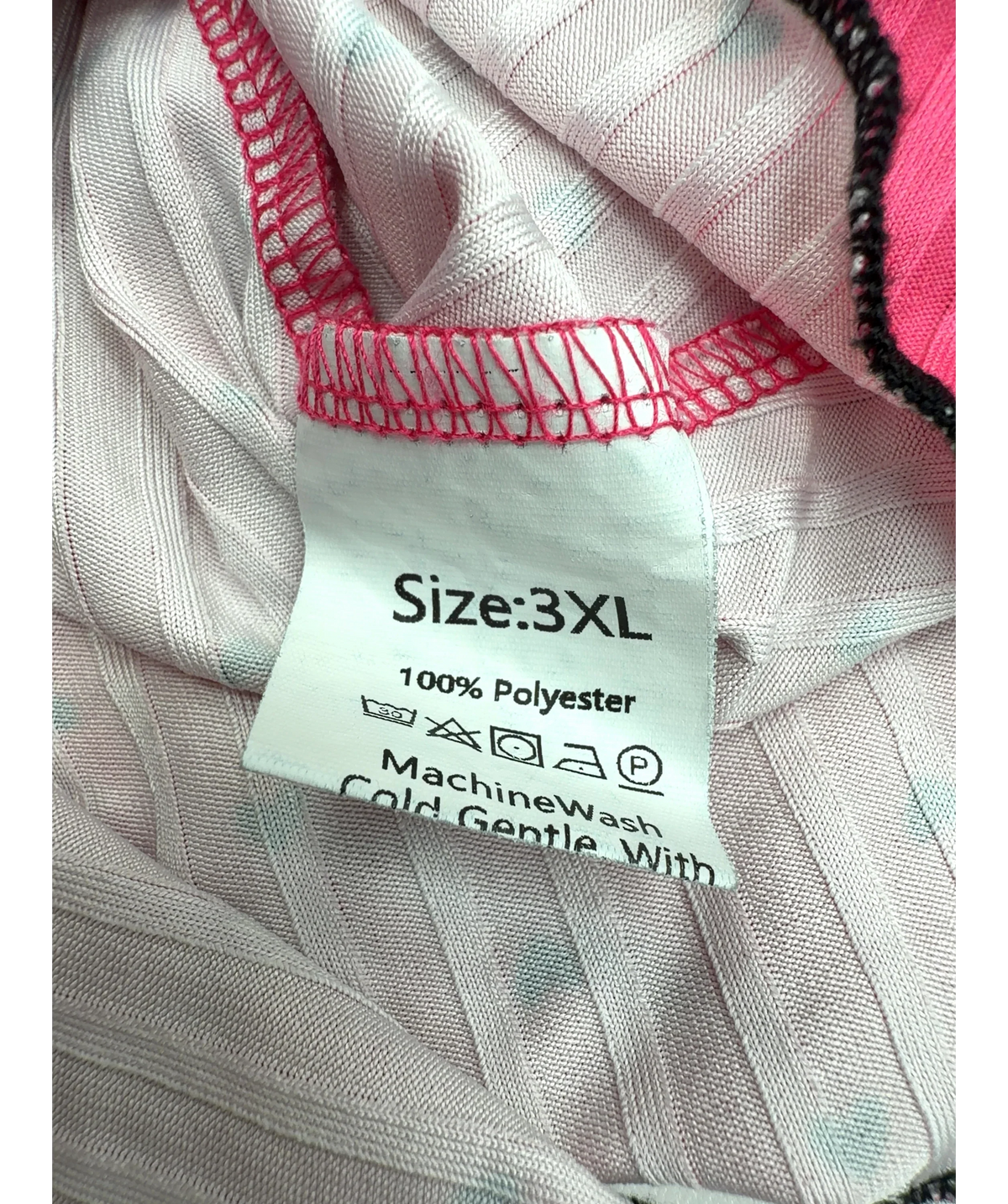 Amazon Pink Colour, size UK XXXL — care label