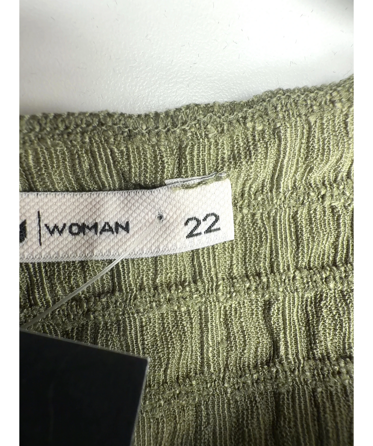 TU Green Colour, size UK 22 — care label
