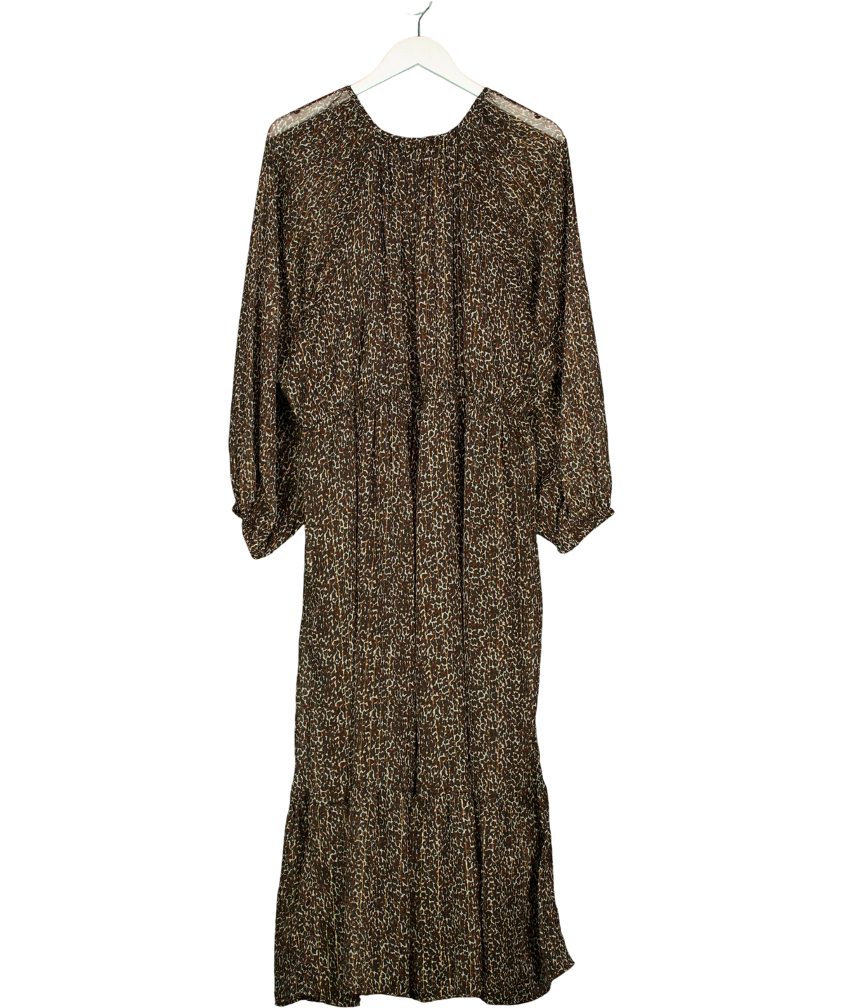 TU Brown Animal Print Sparkle Detail Midaxi/Midi Dress, size UK 22 — back