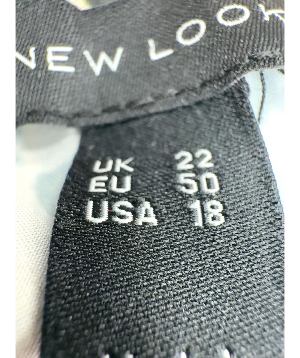 New Look Cream blouse, size UK 22 — care label