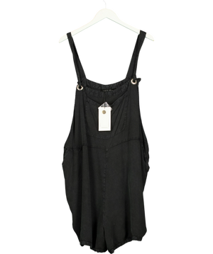 Limited Collection Black Dungaree Playsuit UK 22