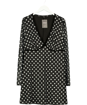 SHEIN Black And White Polka Dot Dress UK XXL