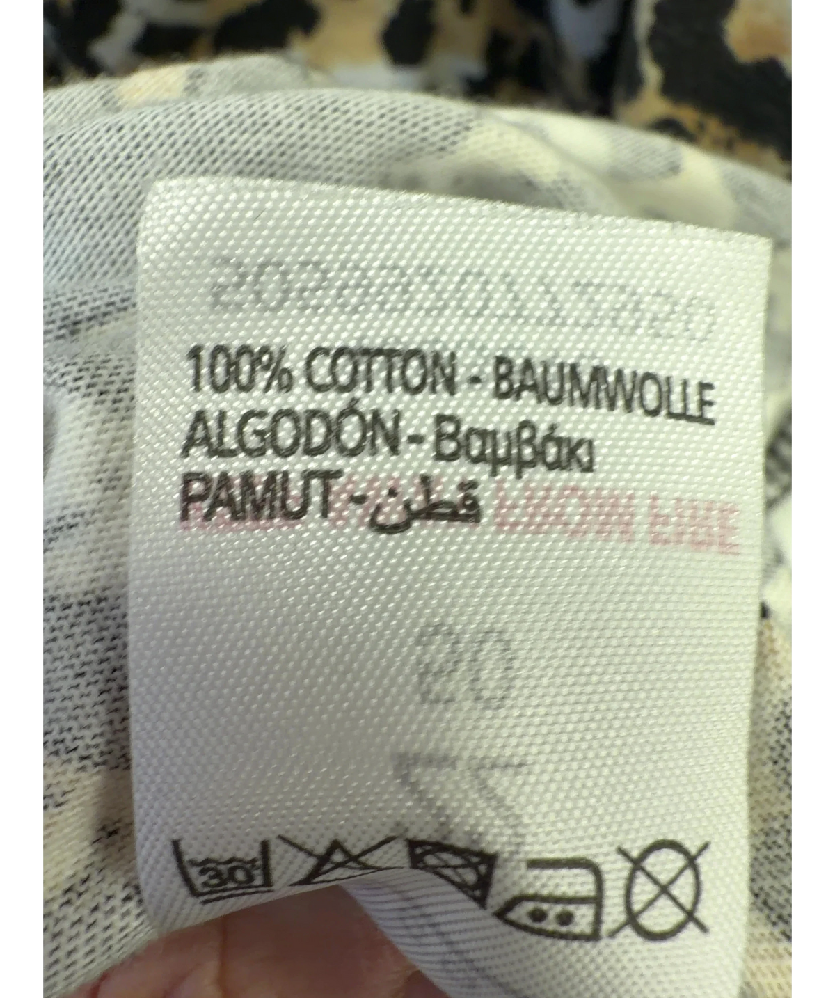 Peacocks Beige Colour, size UK 22 — label