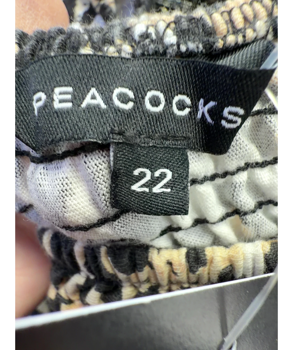Peacocks Beige Colour, size UK 22 — care label