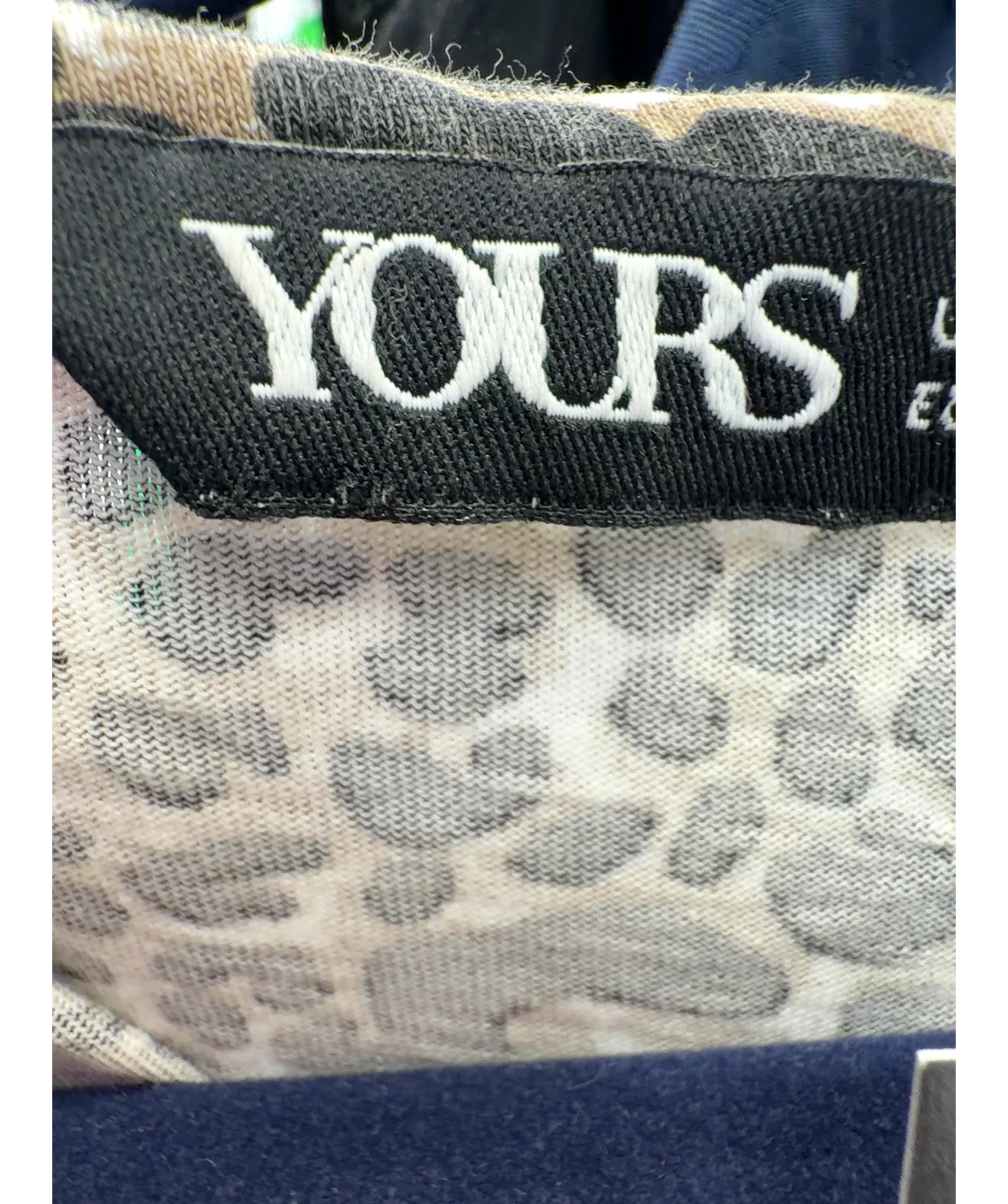 Yours Brown Brown Leopard Maxi Dress, size UK 22 — detail