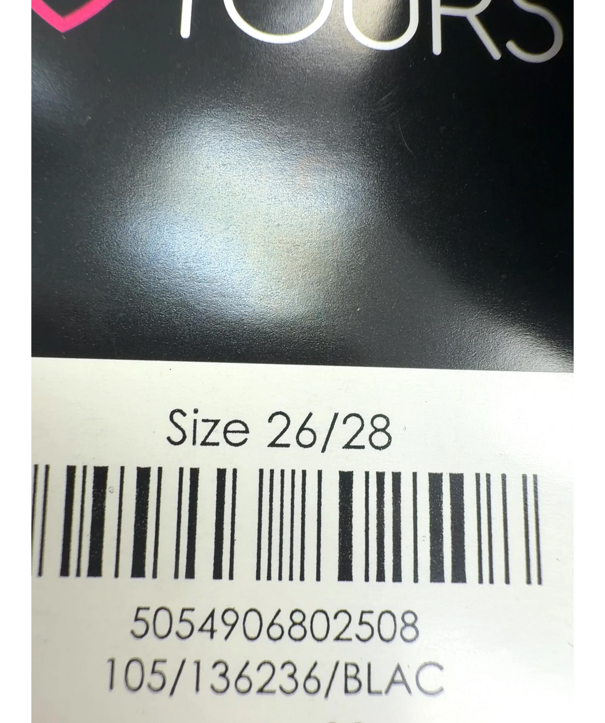 Yours Black Colour, size UK 26-28 — care label