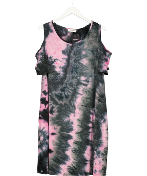 Nemidor Grey Cold Shoulder Tie Dye Dress UK XXXL