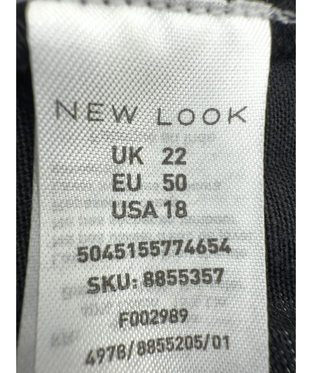 New Look Black Colour, size UK 22 — care label