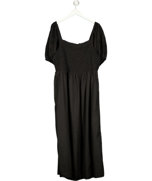 New Look Black Smocked Midi Dress UK 22