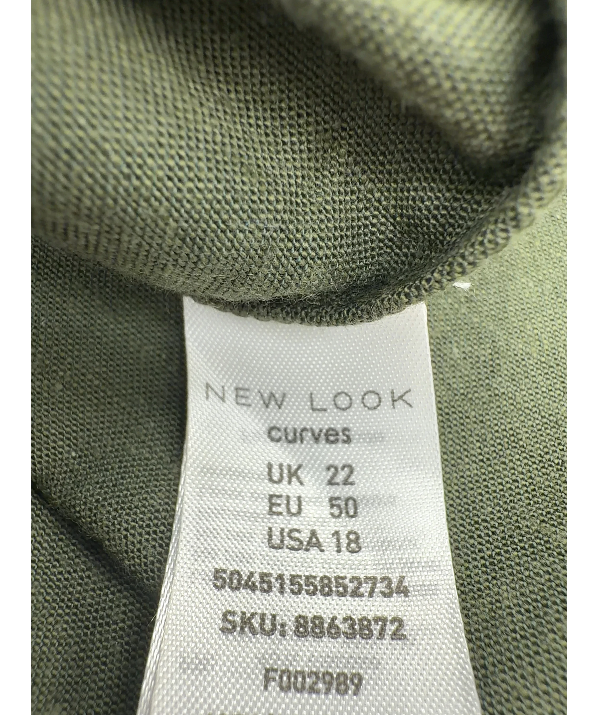 New Look khaki Colour, size UK 22 — detail