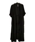 Limited Collection Black black lace-trim tiered maxi dress, size UK 22 — front