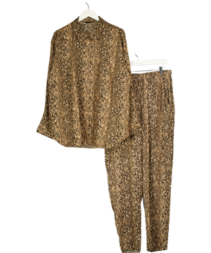George Brown Animal Print Shirt and Trousers UK 18 / UK 22