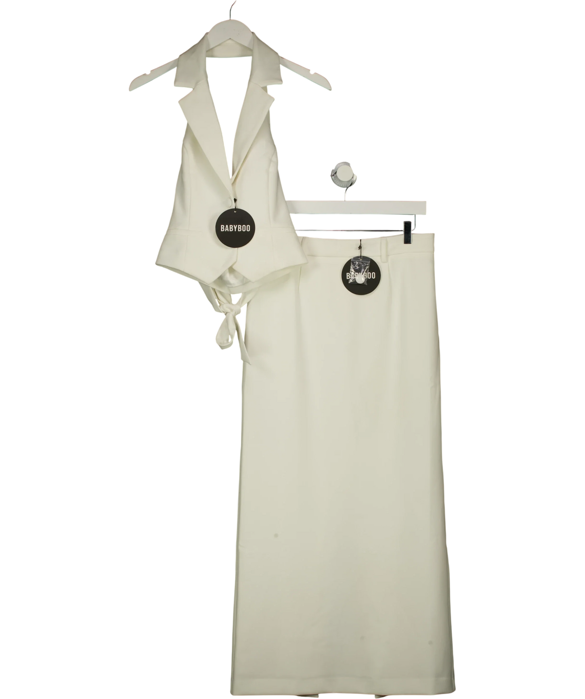 Babyboo Cream Philippa Top and Piper Maxi Skirt, size UK S — front