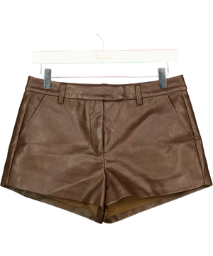 Peppermayo Brown Belt Loops Slant Pockets Shorts UK 8