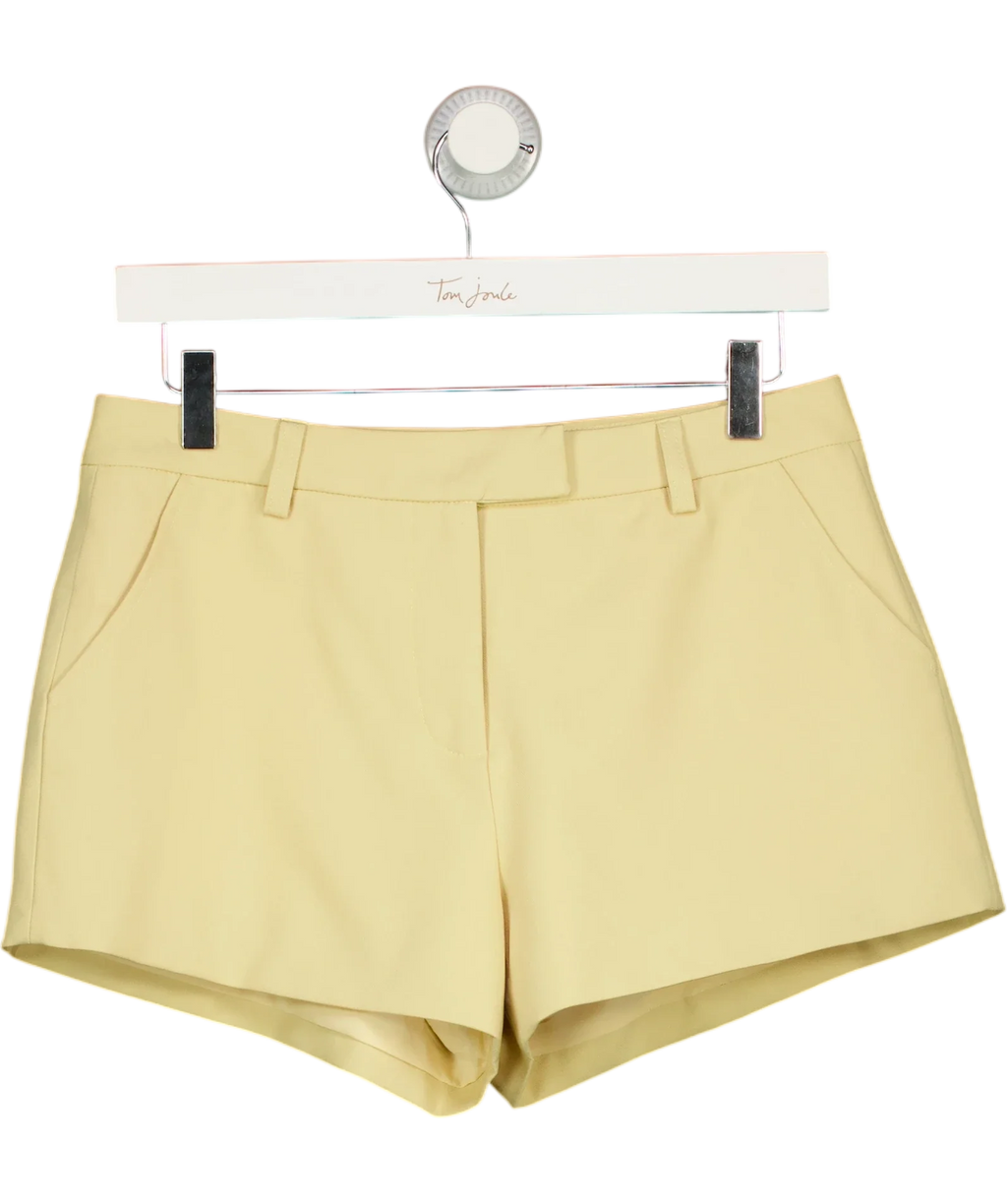 PEBBERMAYO Yellow Constantine Mini Shorts, size UK 8 — front