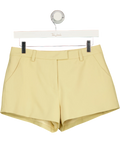 PEBBERMAYO Yellow Constantine Mini Shorts, size UK 8 — front