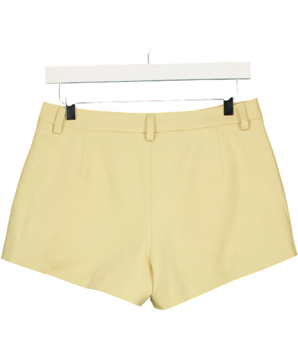 PEBBERMAYO Yellow Constantine Mini Shorts, size UK 8 — back