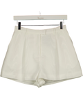 Bardot White Helenia High Waisted Short, size UK 8 — front