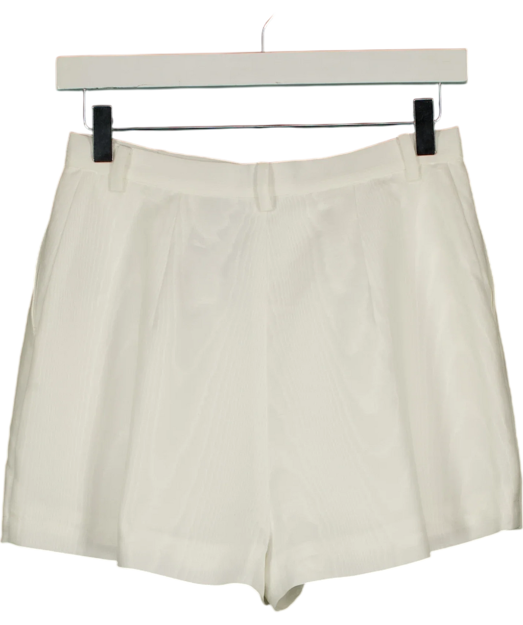 Bardot White Helenia High Waisted Short, size UK 8 — back