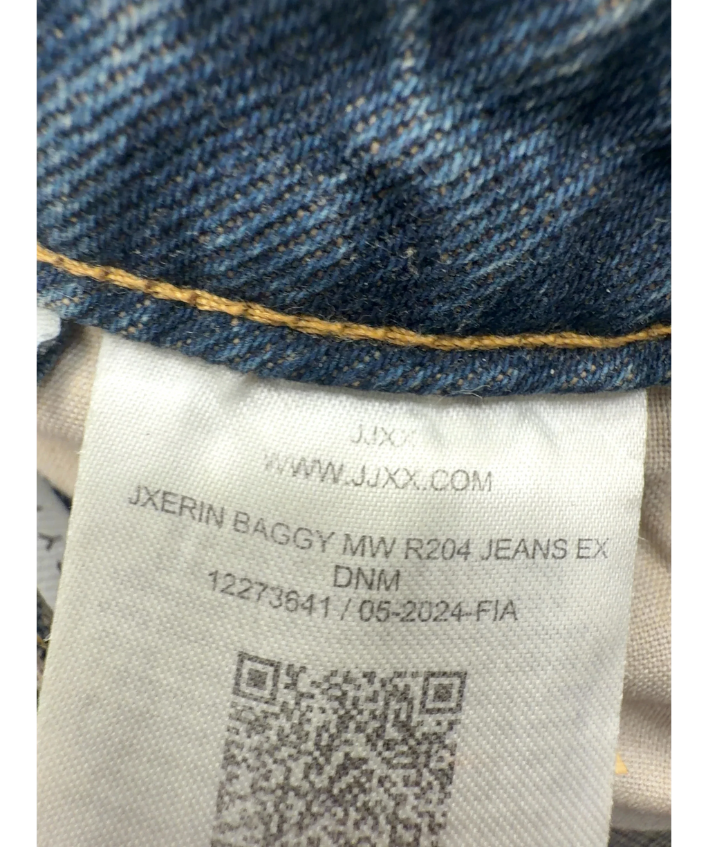 JJXX Blue Erin Baggy Mid-Waist Jeans, size W27 — label