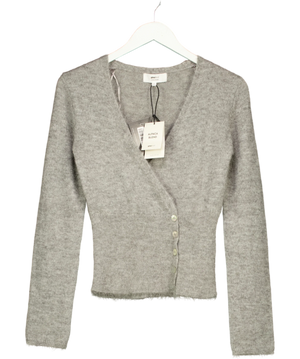 Gina Tricot Alpaca Blend Knitted Top Grey UK S