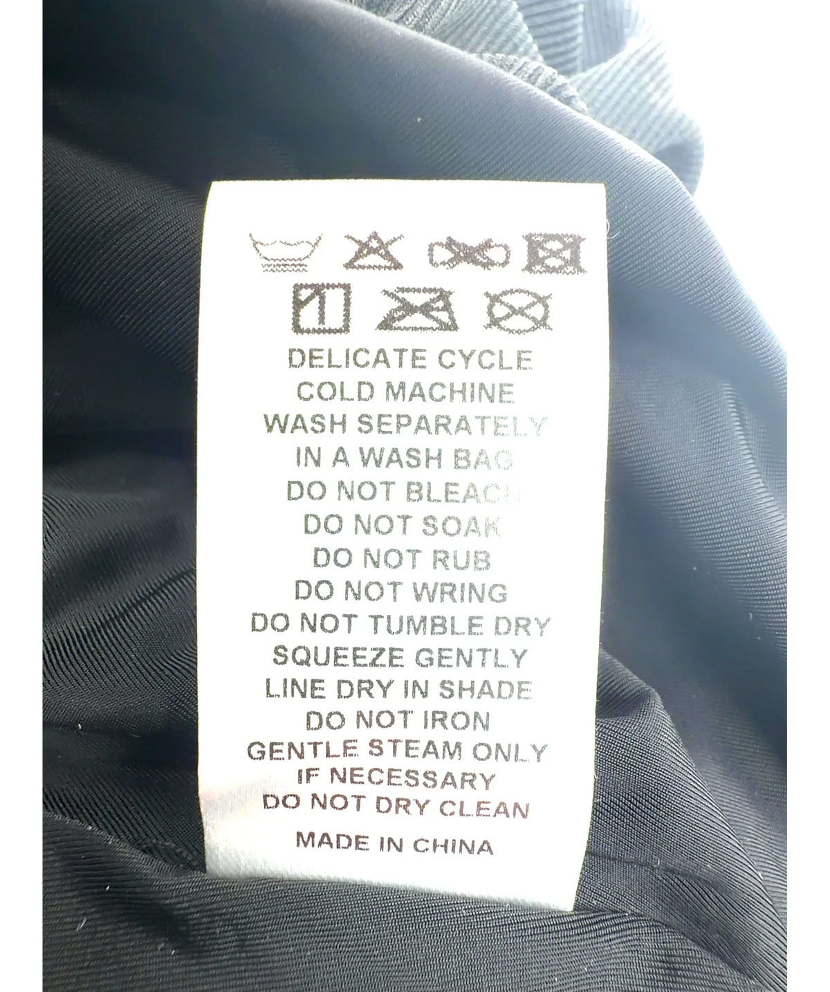 Suboo Black Colour, size UK S — fabric detail