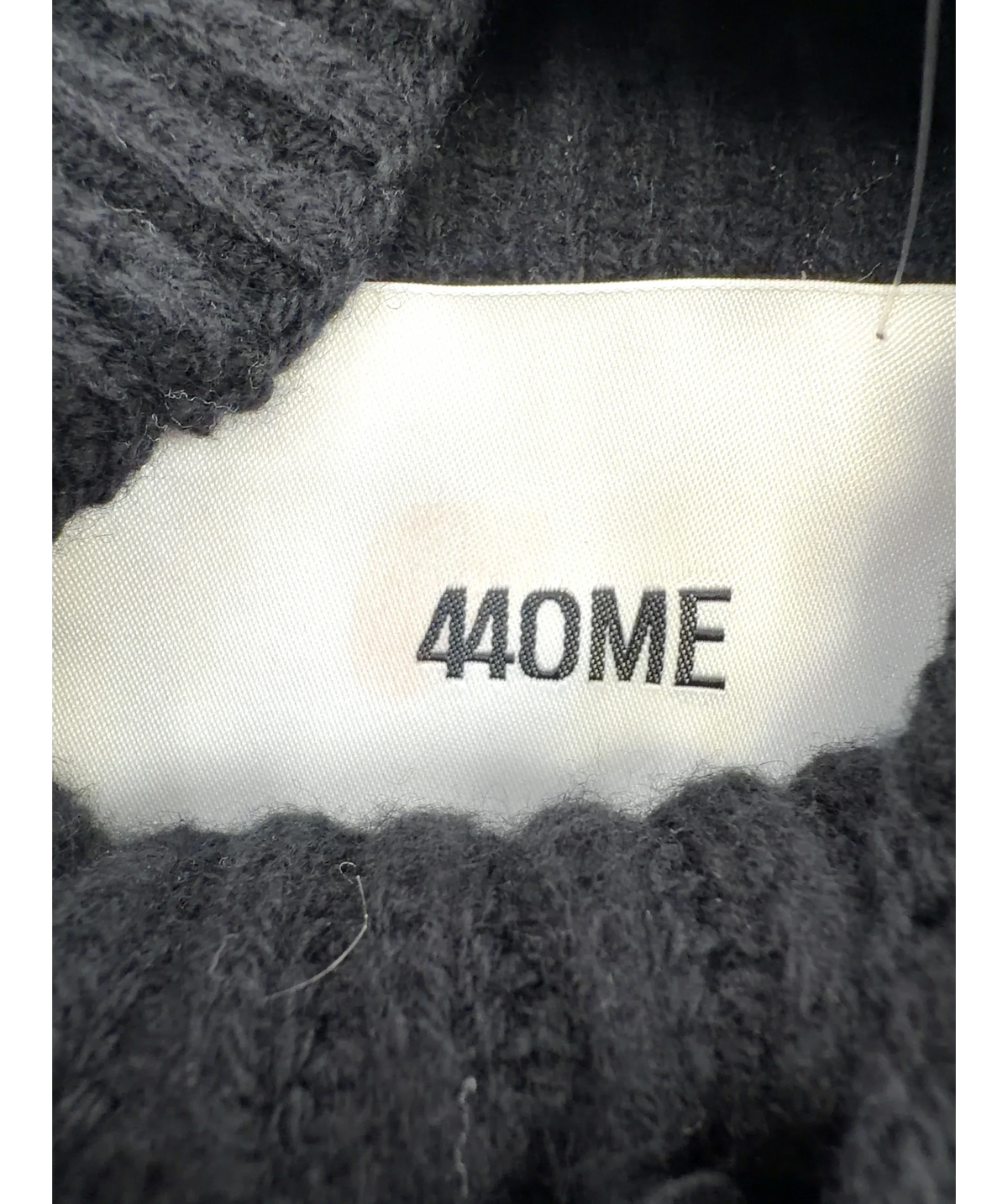 ADD ME Black Cotton Wool Sleeveless Mock Neck, size UK S — detail