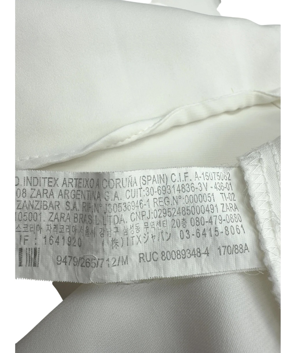 ZARA White Colour, size UK M — fabric detail
