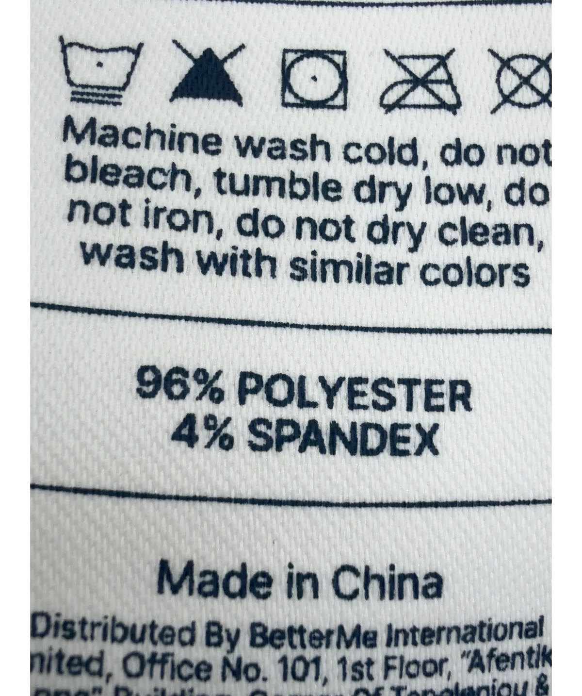 BTTRM White Colour, size UK S — label