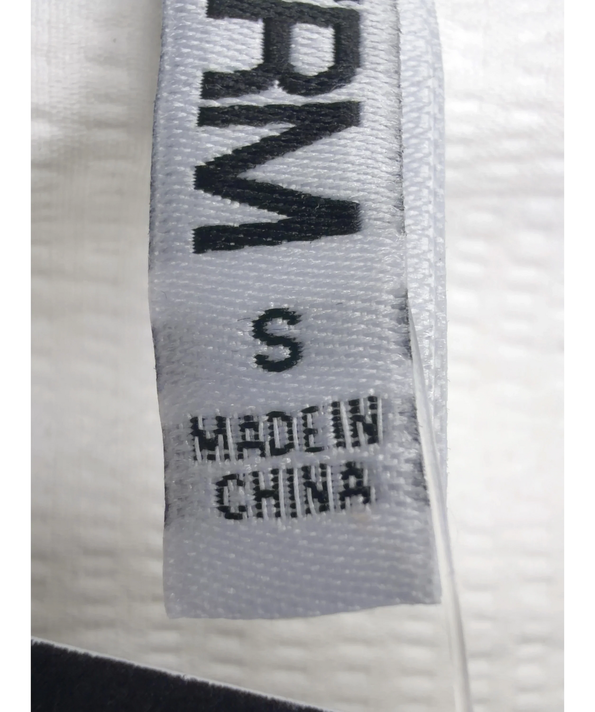 BTTRM White Colour, size UK S — care label
