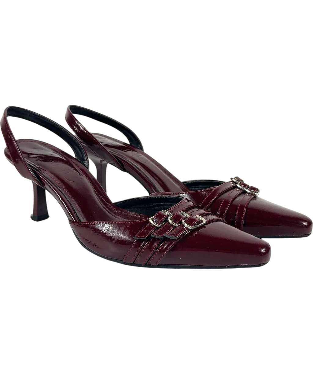 Manc burgundy Colour, size UK 5 EU 38 👠 — front