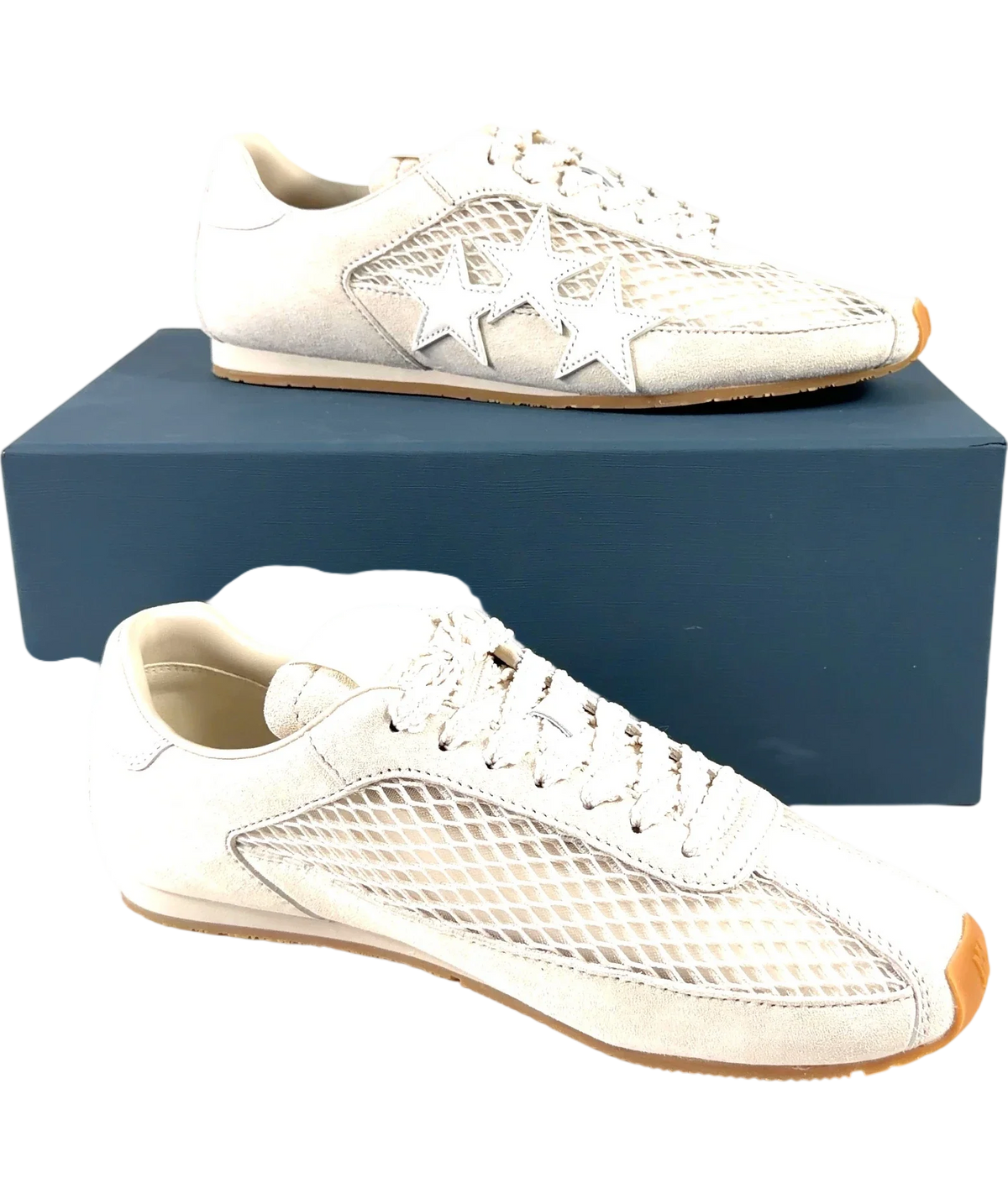 Amiri white Mesh Pacific Flat, size UK 6 EU 39 👠 — front