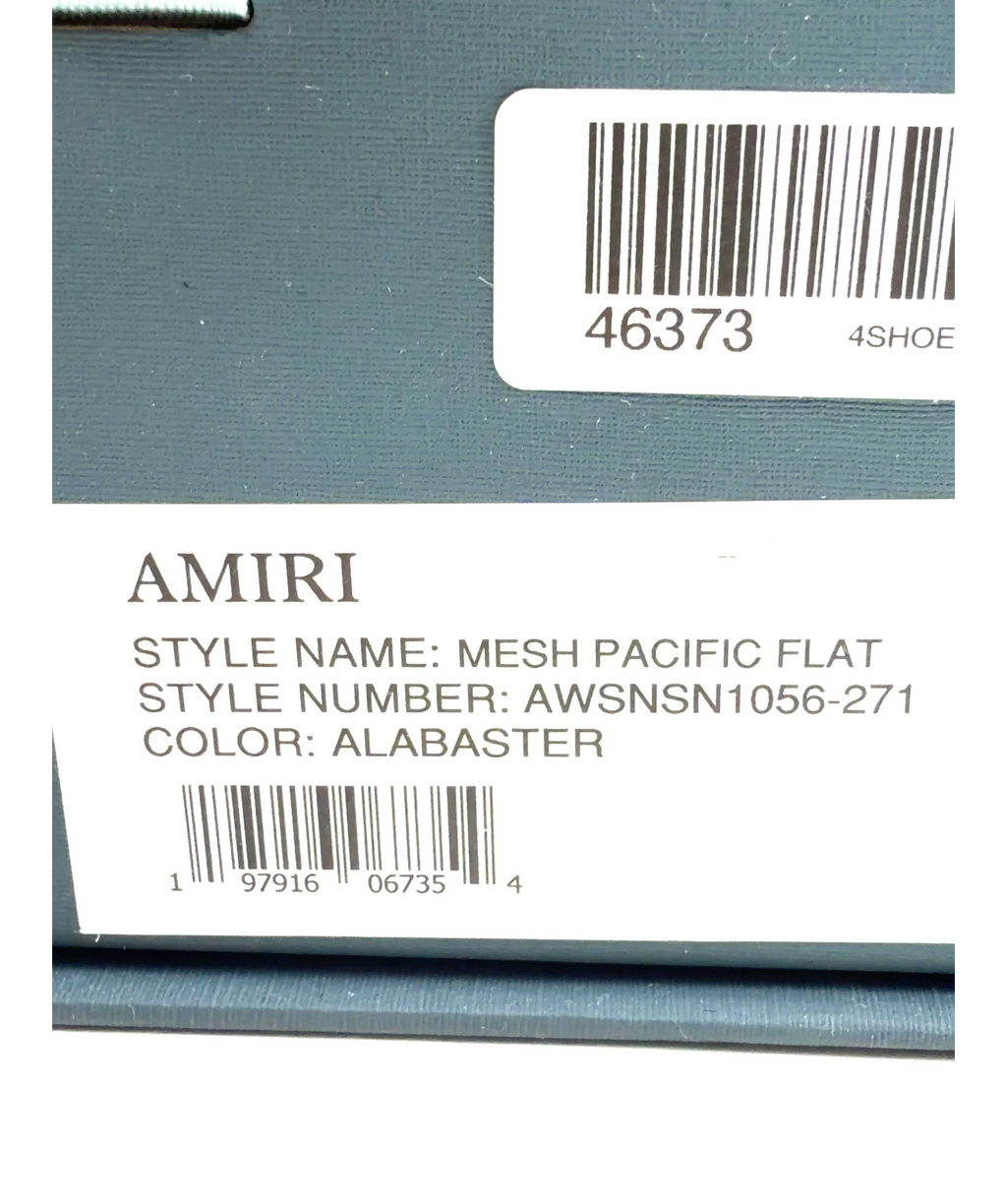 Amiri white Mesh Pacific Flat, size UK 6 EU 39 👠 — additional view