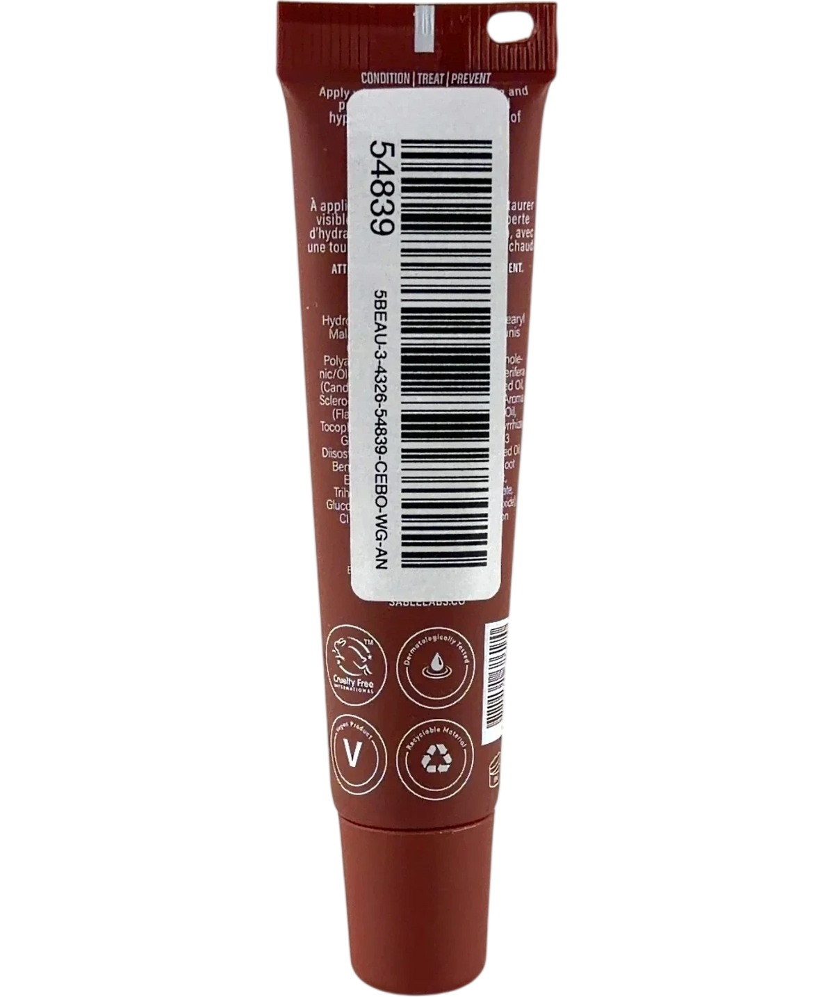 Sable labs Sister Wife Moringa Lip Salve, size 15ml — back