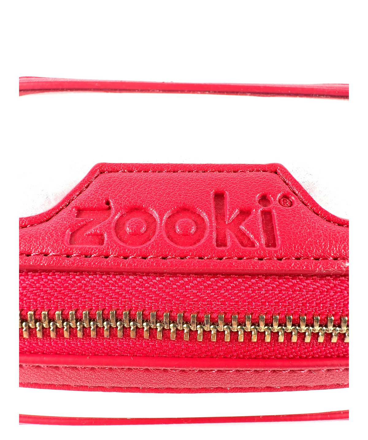 zooki red Small Travel Bag — care label