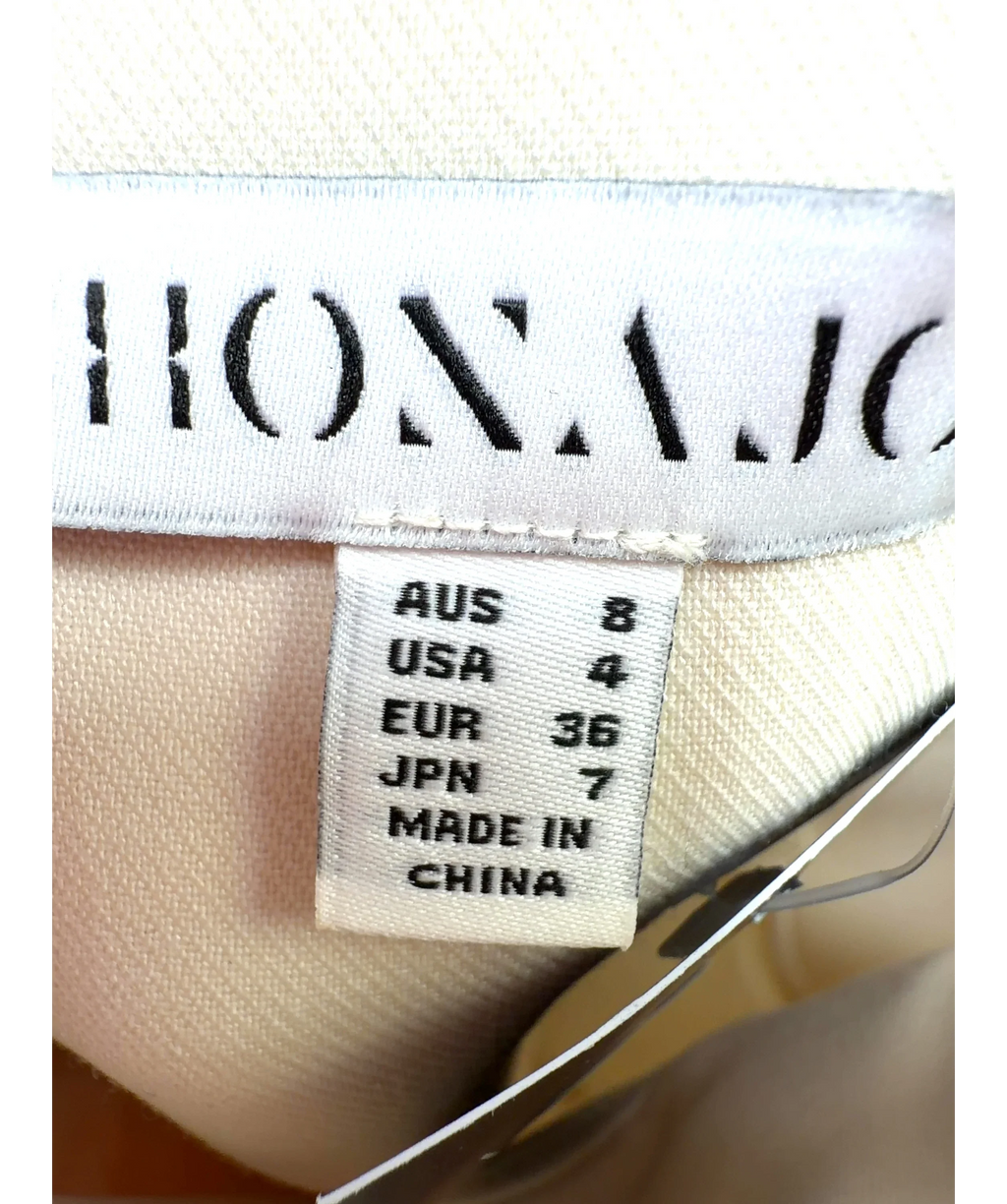 Shona Joy Cream Irena Bustier Mini Dress, size UK 8 — care label
