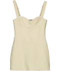 Shona Joy Cream Irena Bustier Mini Dress, size UK 8 — front