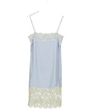 MNG Selection Blue And White Lace Slip Dress UK 8