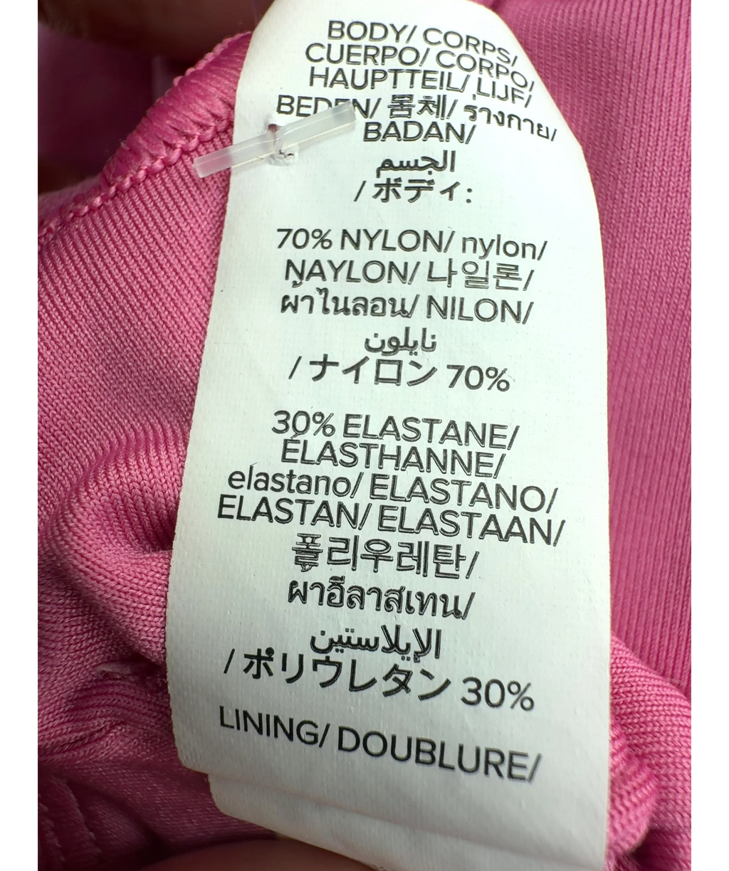 ALO Pink Halter Crop Top / Precision Halter Tank and High-Waist Legging / Capri, size UK M — label
