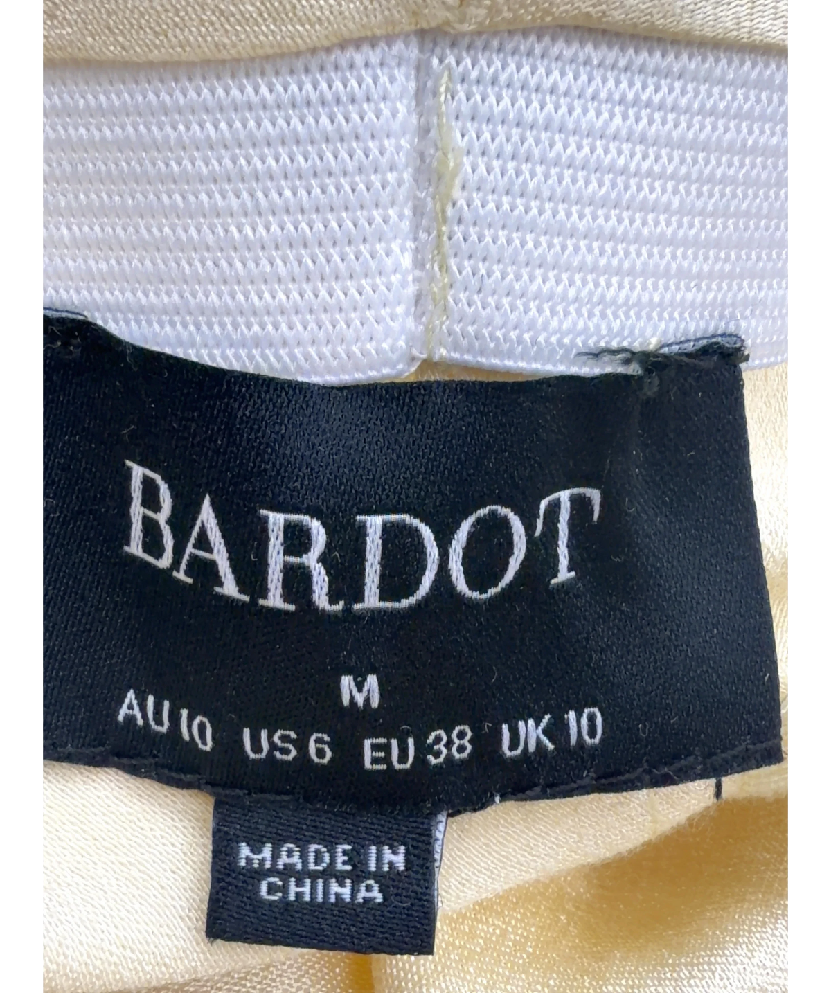 Bardot Yellow Colour, size UK 8 — detail