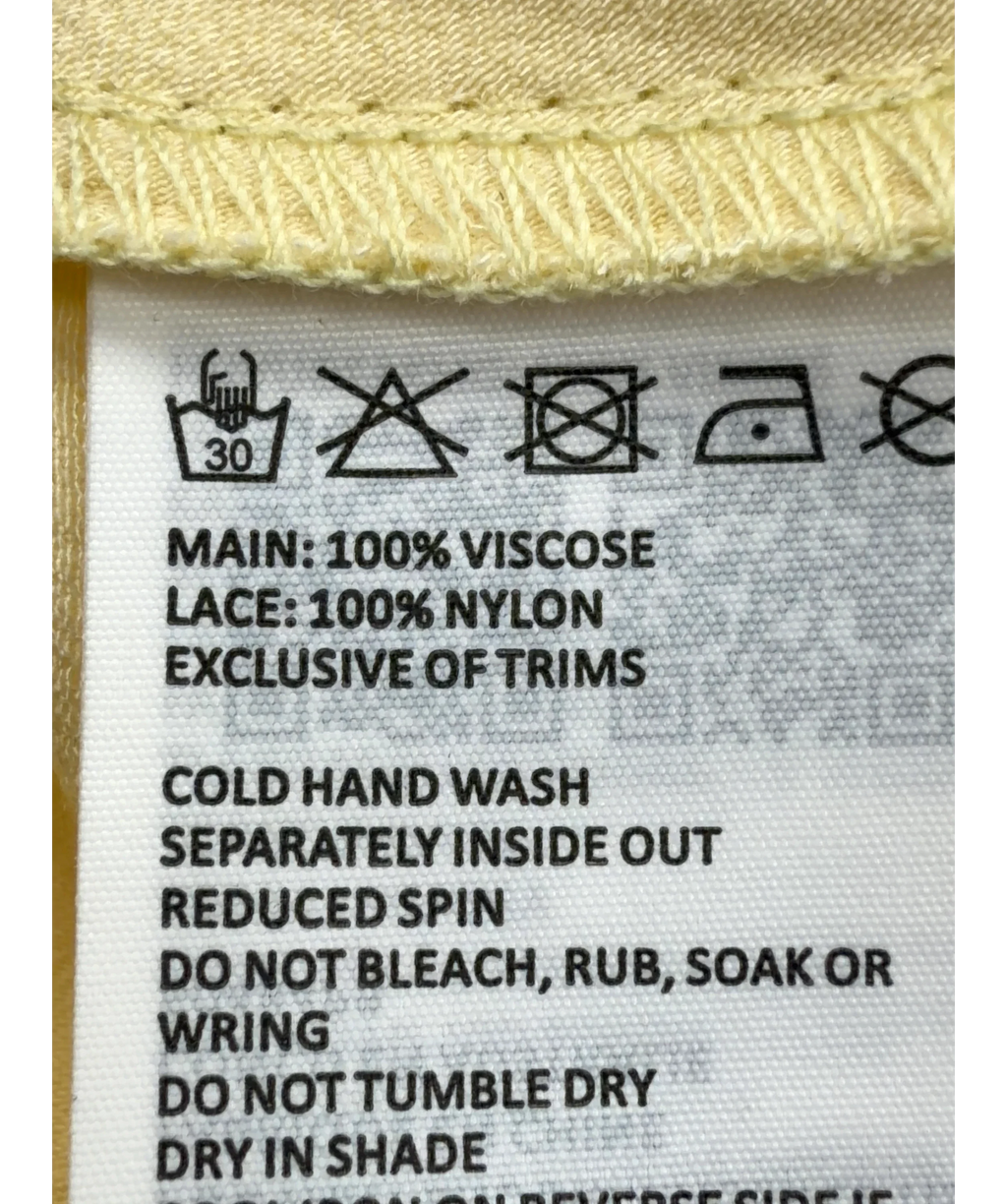 Bardot Yellow Colour, size UK 8 — label