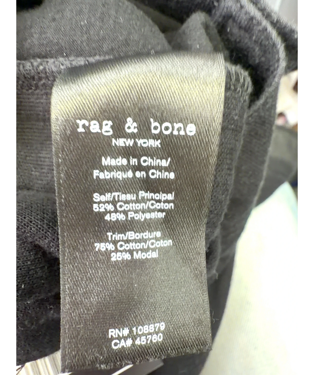 Rag & Bone Black Colour, size UK XS — label