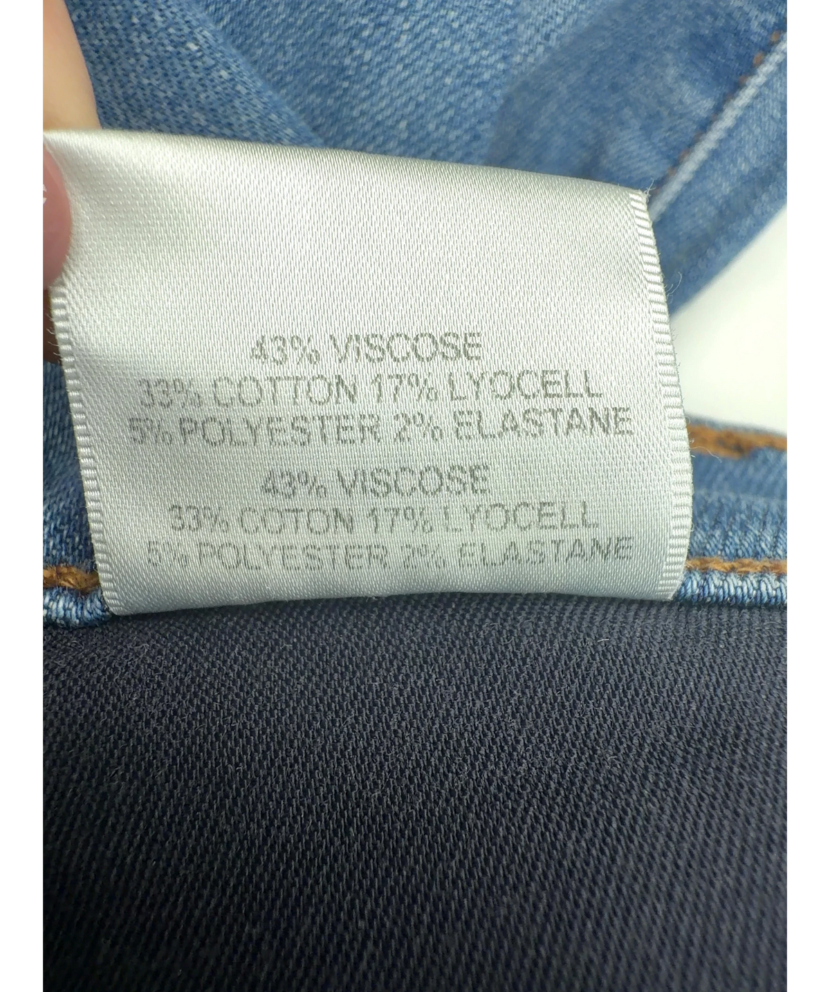 J Brand Blue Maria High-Rise Skinny Jeans, size W24 — label