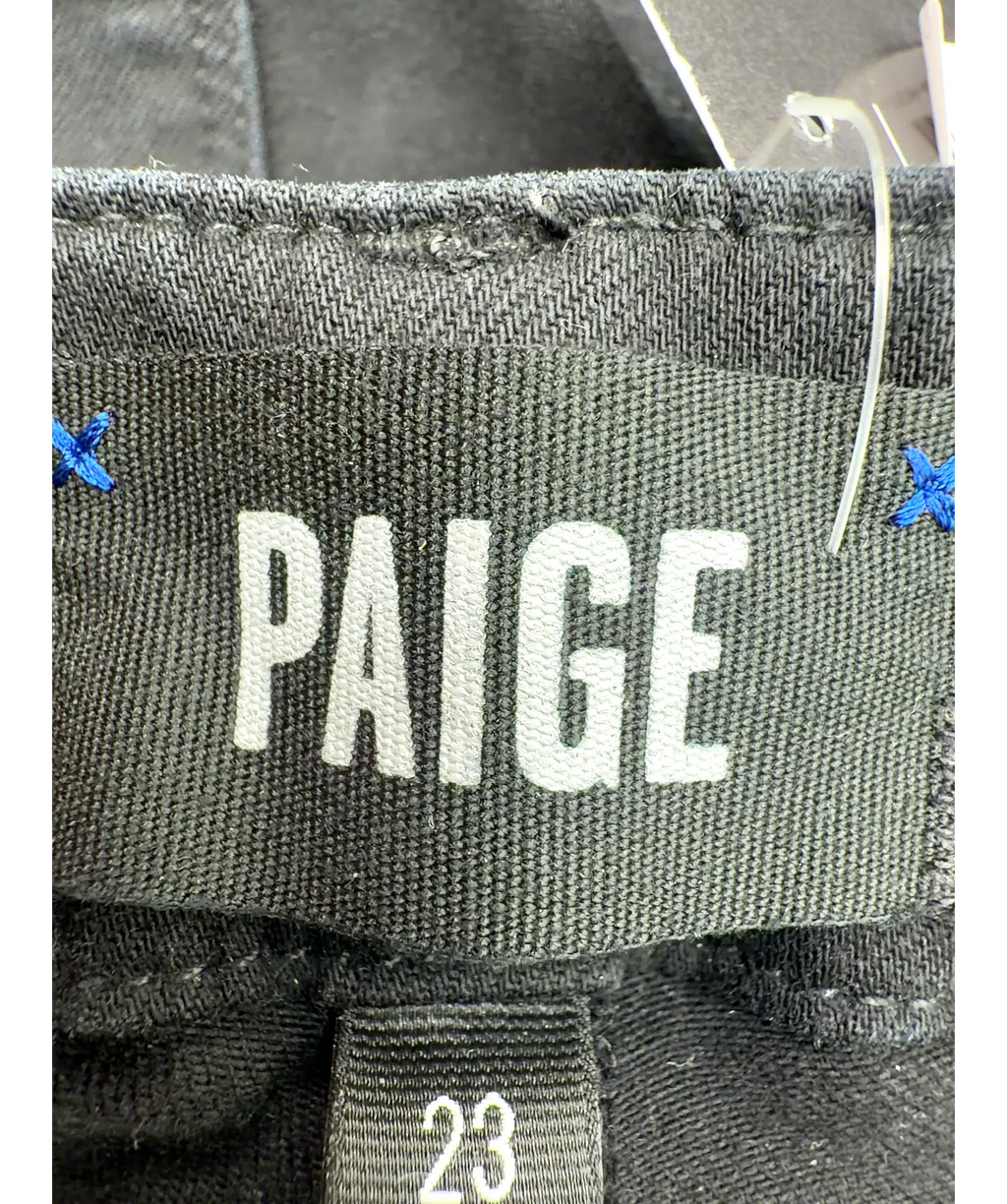 PAIGE Black MAYSLIE JOGGER, size W23 — detail