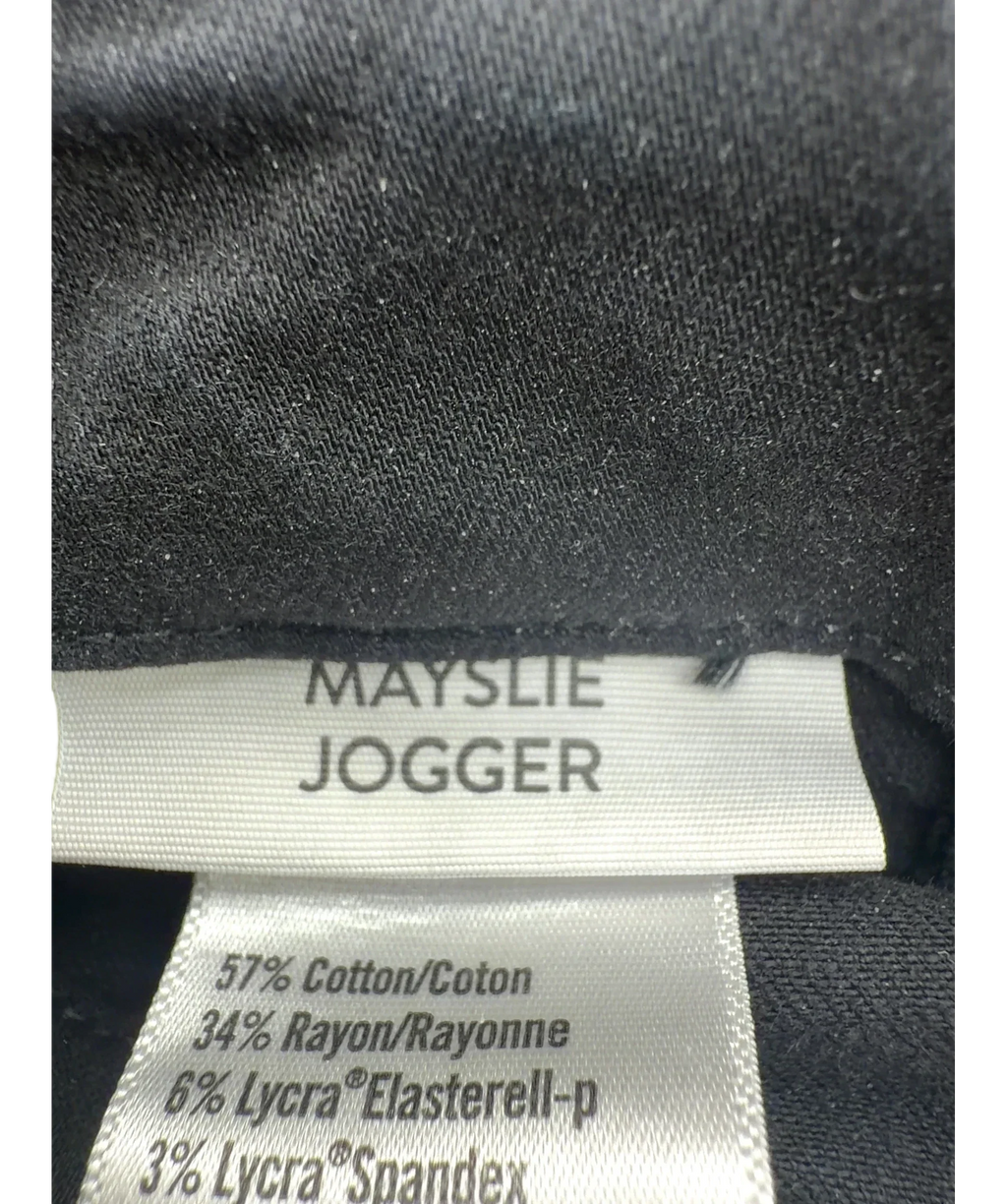 PAIGE Black MAYSLIE JOGGER, size W23 — fabric detail