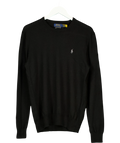 Polo Ralph Lauren Black washable merino wool crewneck sweater, size UK M — front